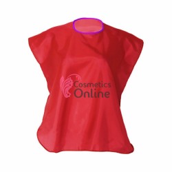 Pelerina de tuns scurta pentru coafor sau frizerie 80x50 Rosie